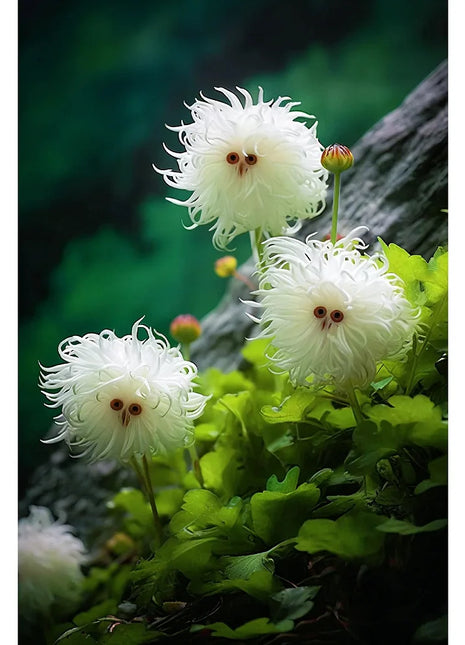Cat's eye dazzle-Curly white